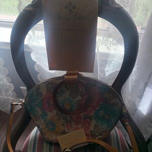 Patricia Nash Multicolor “First Bloom” Floral Bag with Resin Handles